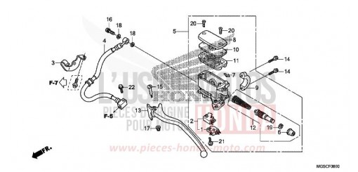 MAITRE-CYLINDRE FREIN AR. NC700DC de 2012